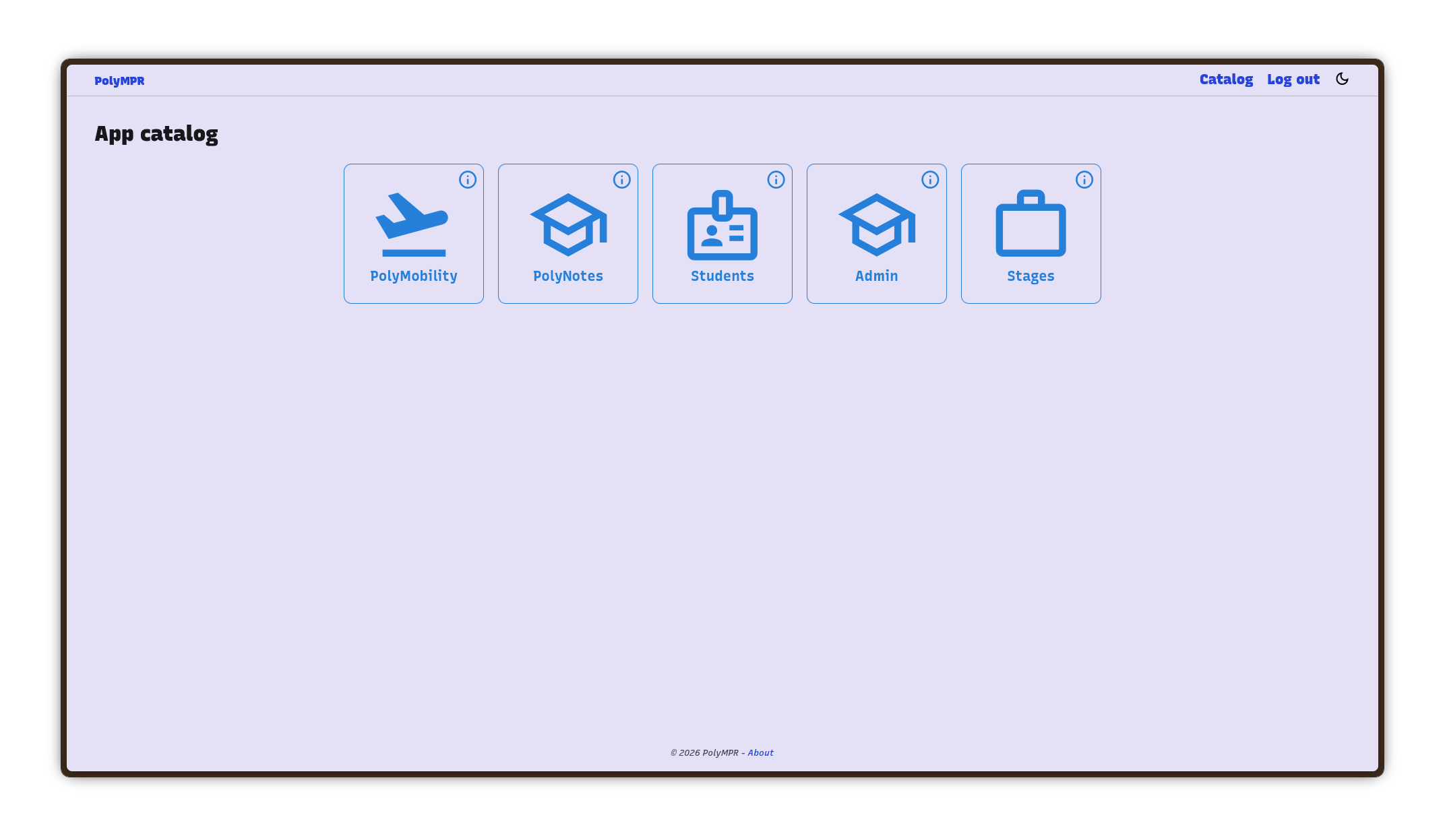 Catalogue d'applications